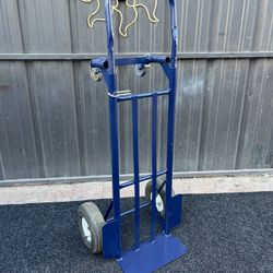 Blue 2in1 Handtruck Dolly w/ Air Type Tires