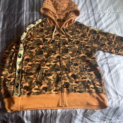 Bape X MCM Zip up Hoodie