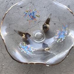 Hand Painted Glass Dish