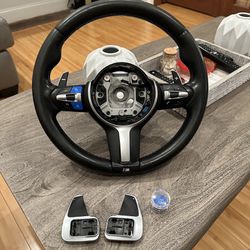 Bmw M sport Steering wheel with NEW m4 paddles and more