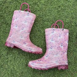 Kids Size 11/12 Unicorn Rain Boots Snow Waterproof