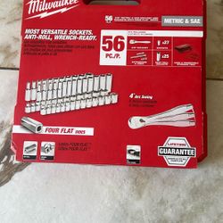 Milwaukee 56pc Rachet And Socket. Model. 48-22-9008. 
