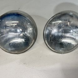 Vintage Wagner 4000 5-3/4" Round Sealed Beam Headlights Pair