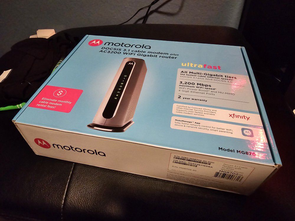 Motorola 3.1 Modem + Router Model MG8270