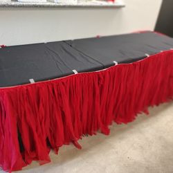 Tulle Red Tableskirt Fourth Of July