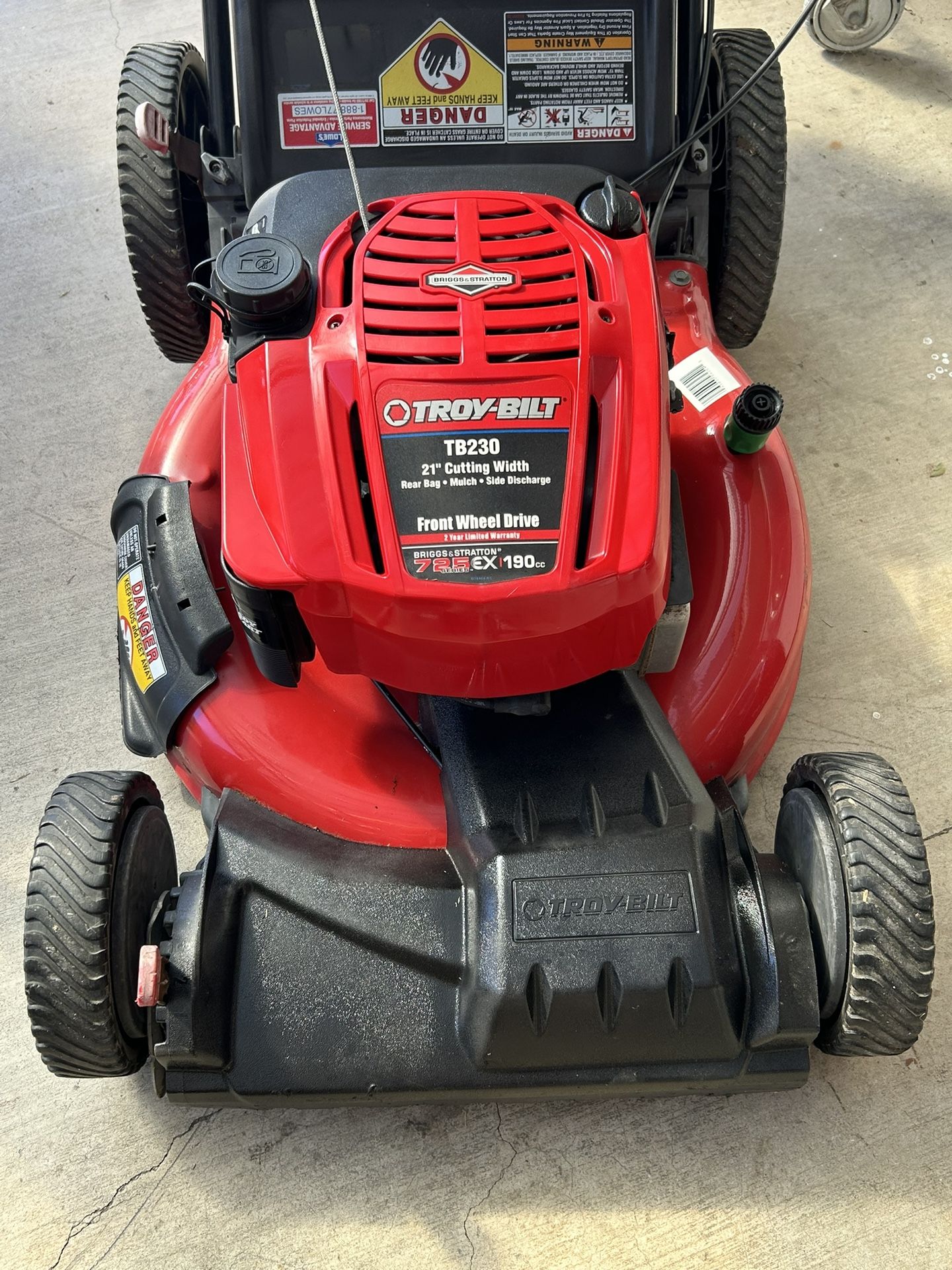 Troy-Bilt Lawnmower. Self Propelled Lawn Mower.