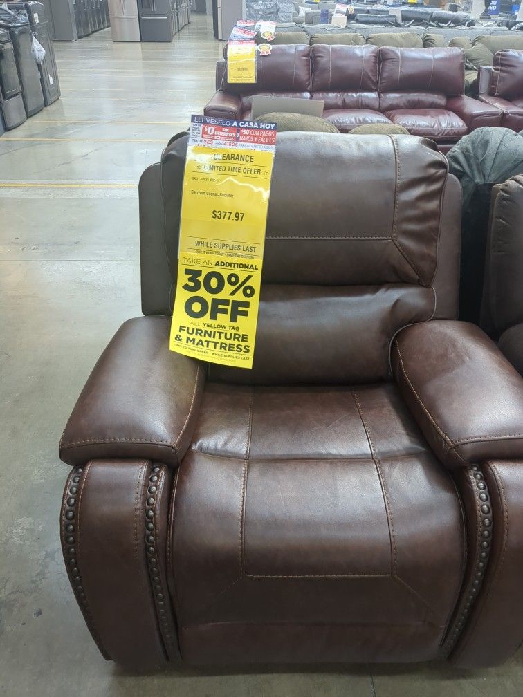Garrison Cognac Recliner Retail Price $377 Save$113
