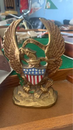 Vintage cast metal bookend