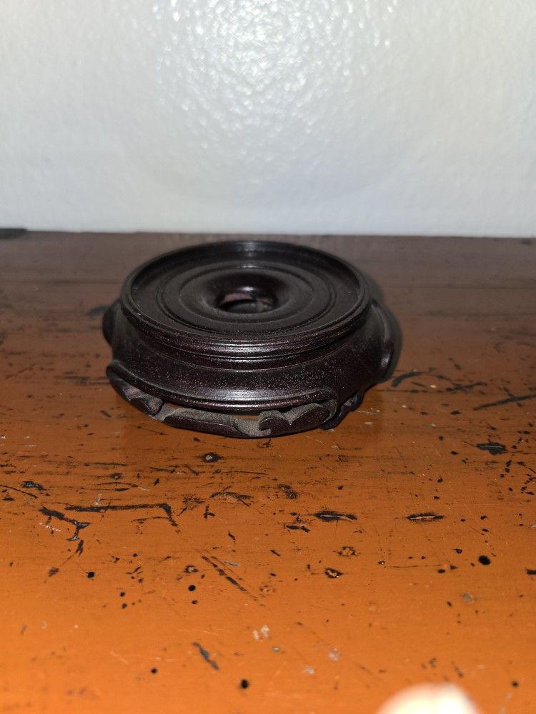 Antique Chinese Hardwoodround Base,