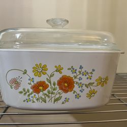 Vintage Corningware • Rare Wildflowers Pattern 5 Quart 