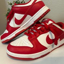 Red Nike Dunks Size 8 women