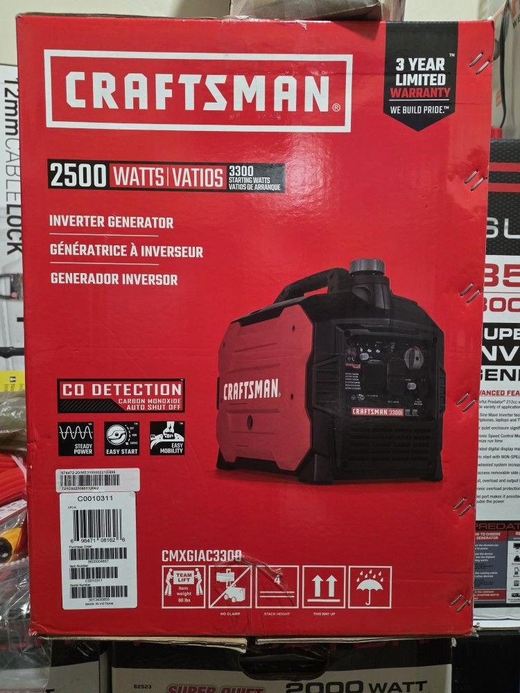 CRAFTSMAN 3300 -Watt Single Fuel (Gasoline) Inverter Generator
