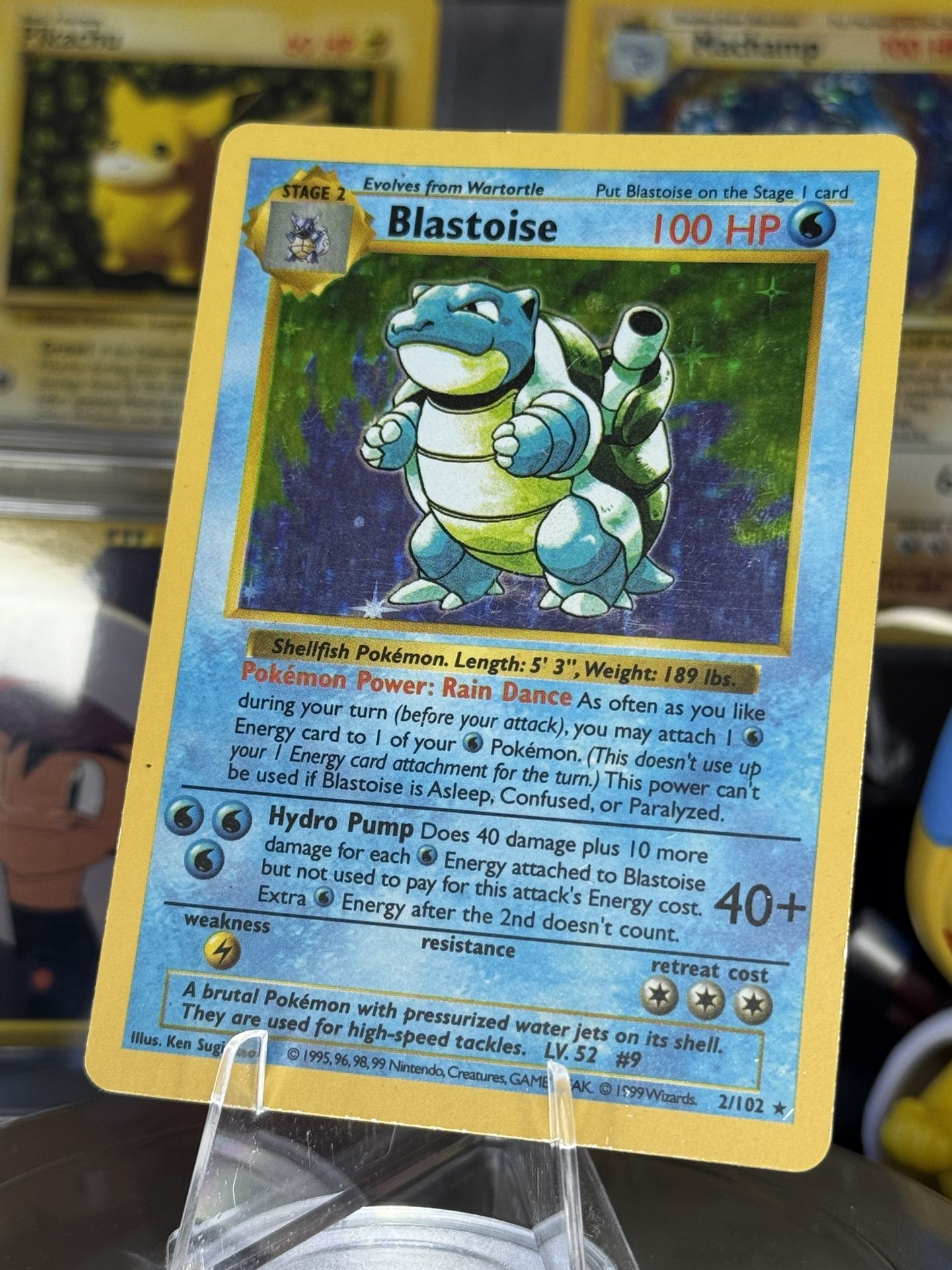 Pokemon Vintage Blastoise Holo (Shadowless) [Base Set] 2/102