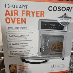 COSORI Air Fryer Toaster Oven, 13 Qt Airfryer Fits 8" Pizza, 11-in-1 Functions, CAF-R121-SUS, Silver