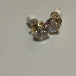 14k Gold With Cz Stud 