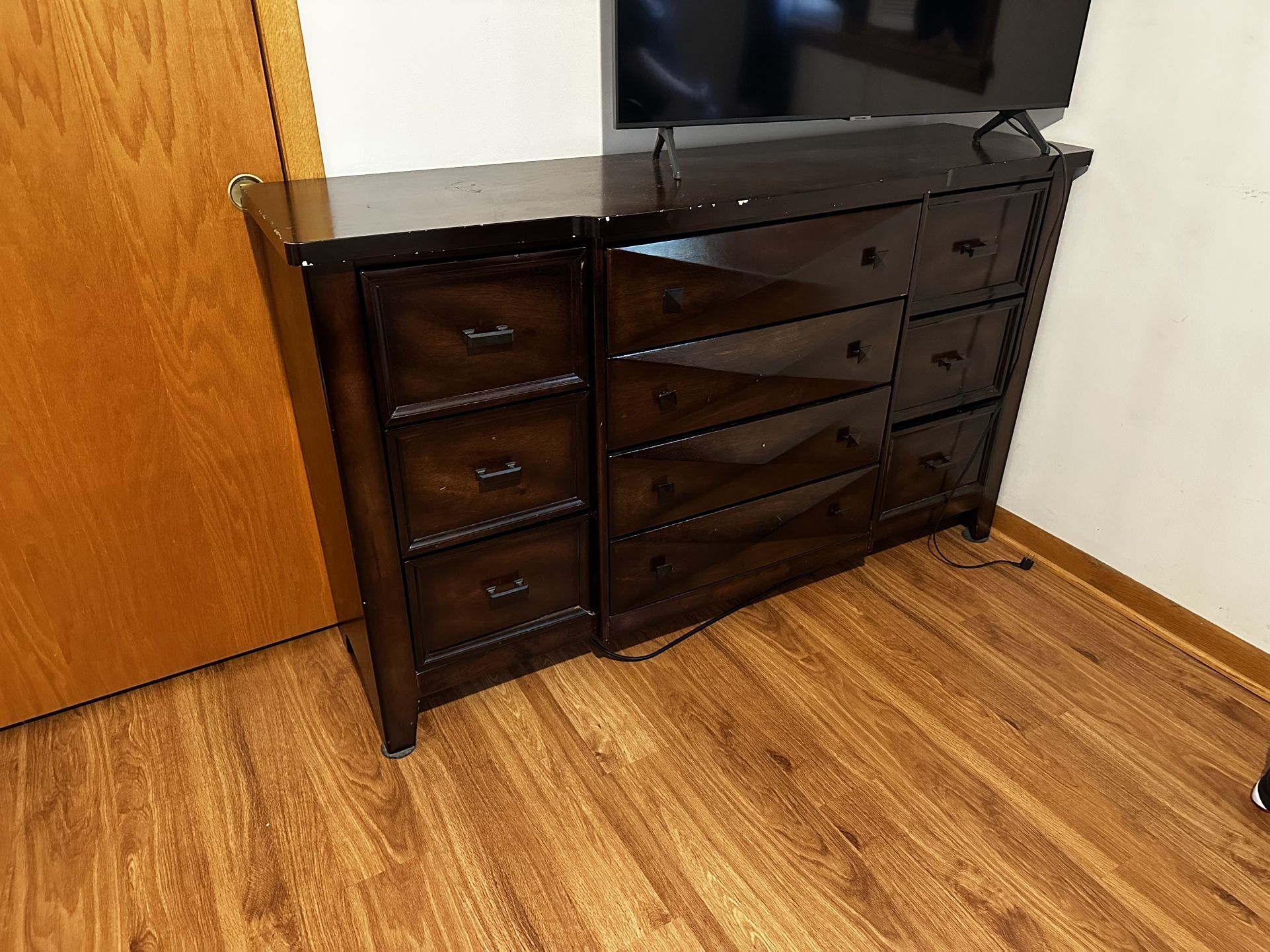 Heavy Wooden Bedroom Set