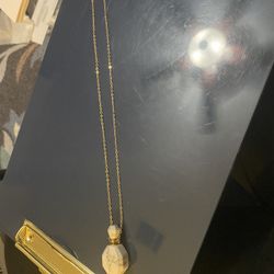 Women’s Perfume Bottle Necklace Gold-plated 9 in Chain