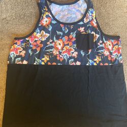 Rue Hawaii Floral Beach Tank Top Men’s Size XXL