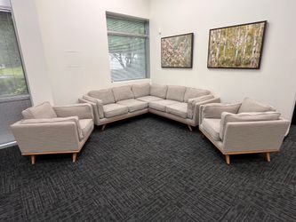 FREE Delivery - Article Sectional Sofa with 2 Lounge Chairs