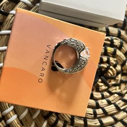 Women's Sterling Silver .925 Stamped Size 7 Heart Engagement Ring