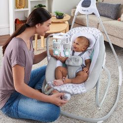 Ingenuity 2-in-1 SimpleComfort Compact Baby Swing & Rocker .