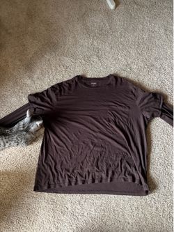 Brown XXL longsleeve pocket tee