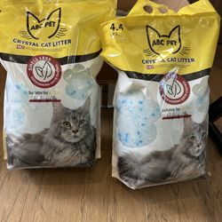 Cat Litter Crystals No Clumping Odor Control Kitty Litter Non-Clumping No scooping Low Dust, Low Tracking, Dehydrates Waste - 8.6 lbs (2 x 4.4 lb Pack