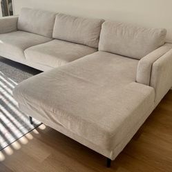 Neutral Couch Sectional Comfy