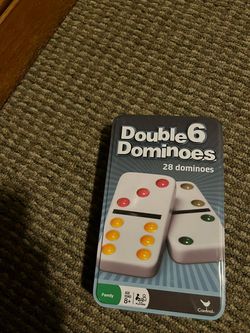 Cardinal Double 6 Dominoes Tin