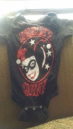 Harley quinn baby onesie