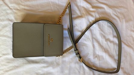 Michael Kors Olive Green Crossbody Phone Pouch with Gold Chain