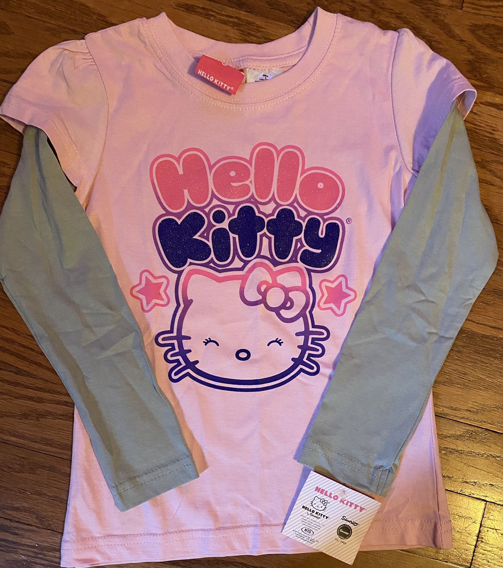 NEW Hello Kitty Long-Sleeve Girls Shirt Size 5