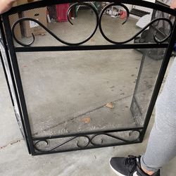 Black Metal Fire pit Screen Protector 