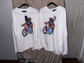 Brand New Polo Ralph Lauren Bear Knit Sweater XL  & XXL White