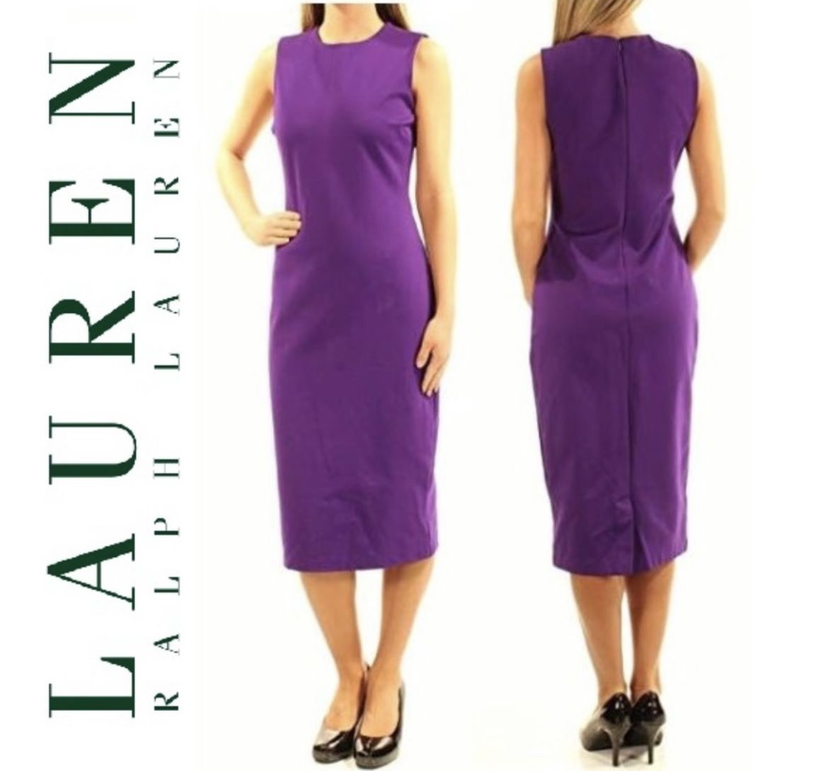 Brand New Lauren Ralph Lauren Purple Sheath Dress - Size Medium