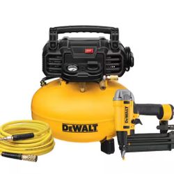 🔥 DEWALT 18-Gauge Brad Nailer & 6 Gal. Pancake Air Compressor Combo Kit – Brand New!