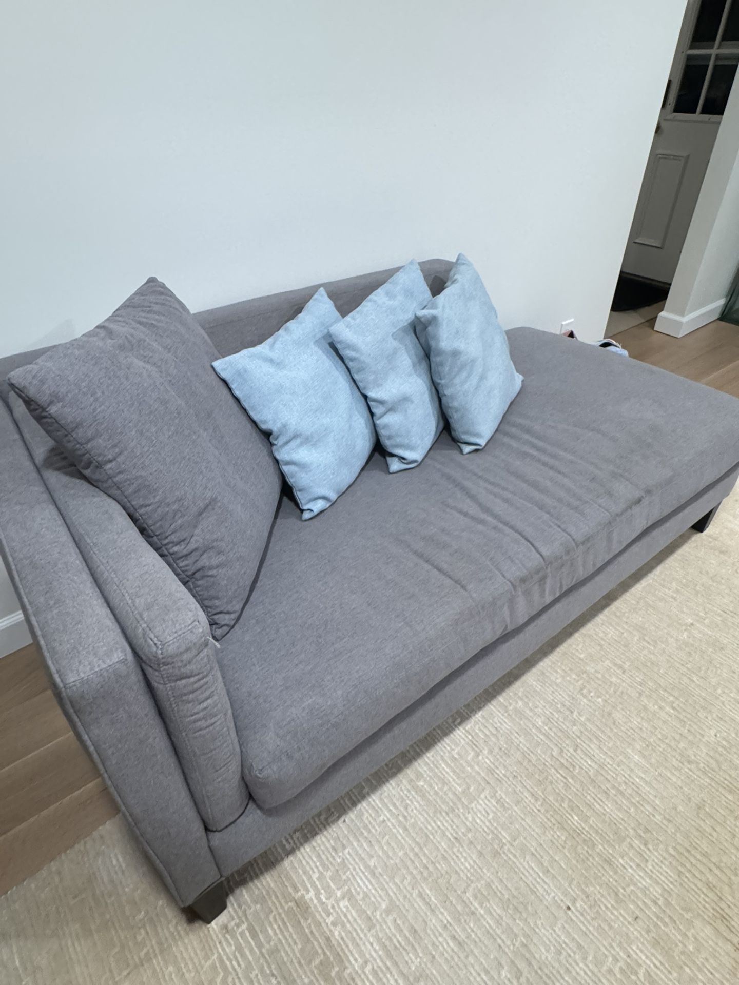 Upholstered Fabric Chaise Couch