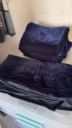 Navy blue velvet table runners set of 9