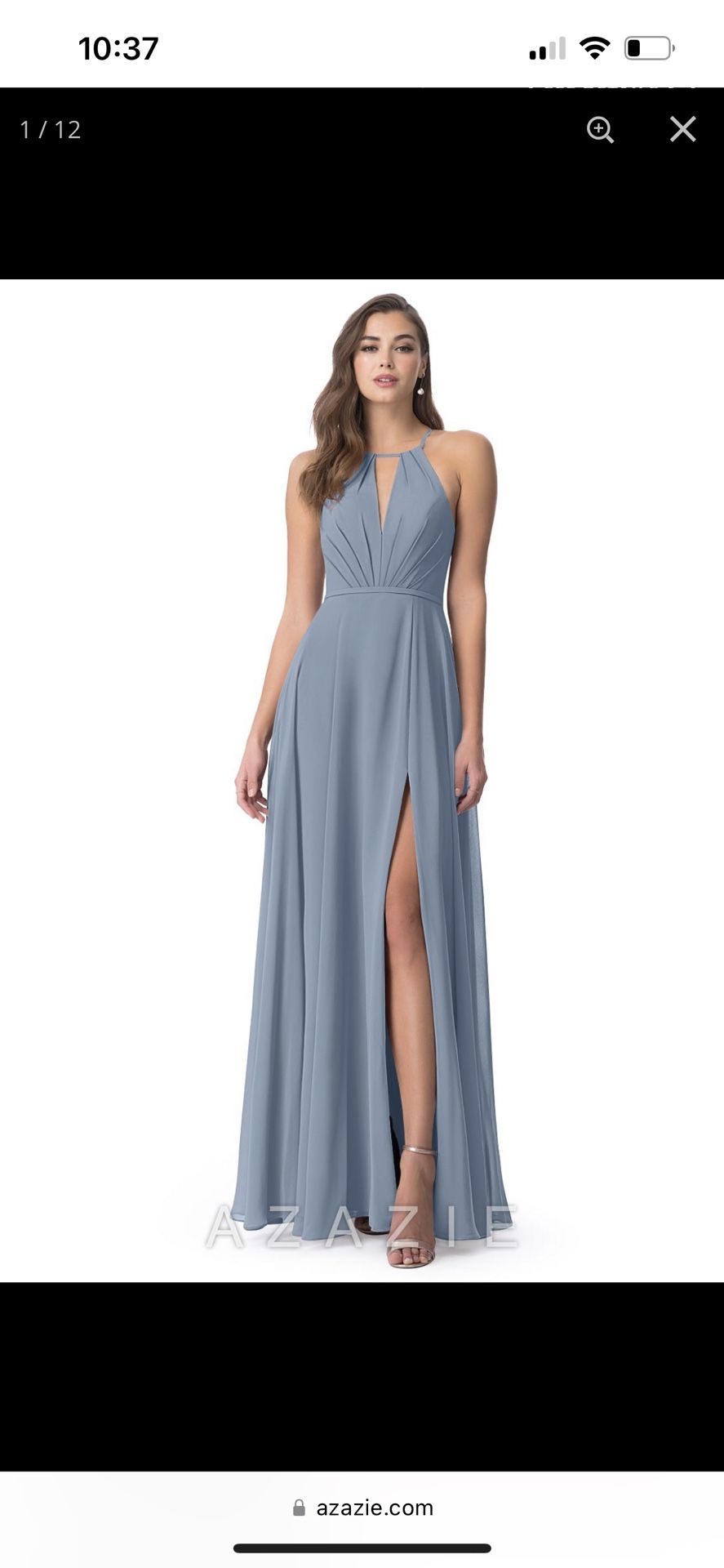 Azazie Dusty Blue Dress