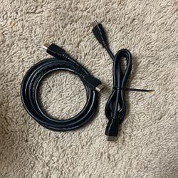 Two (2) High Speed HDMI Cables, 1.5M, AWM Style 20276, 80°C, 30V