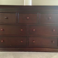 Dresser and Chest, Dark Wood