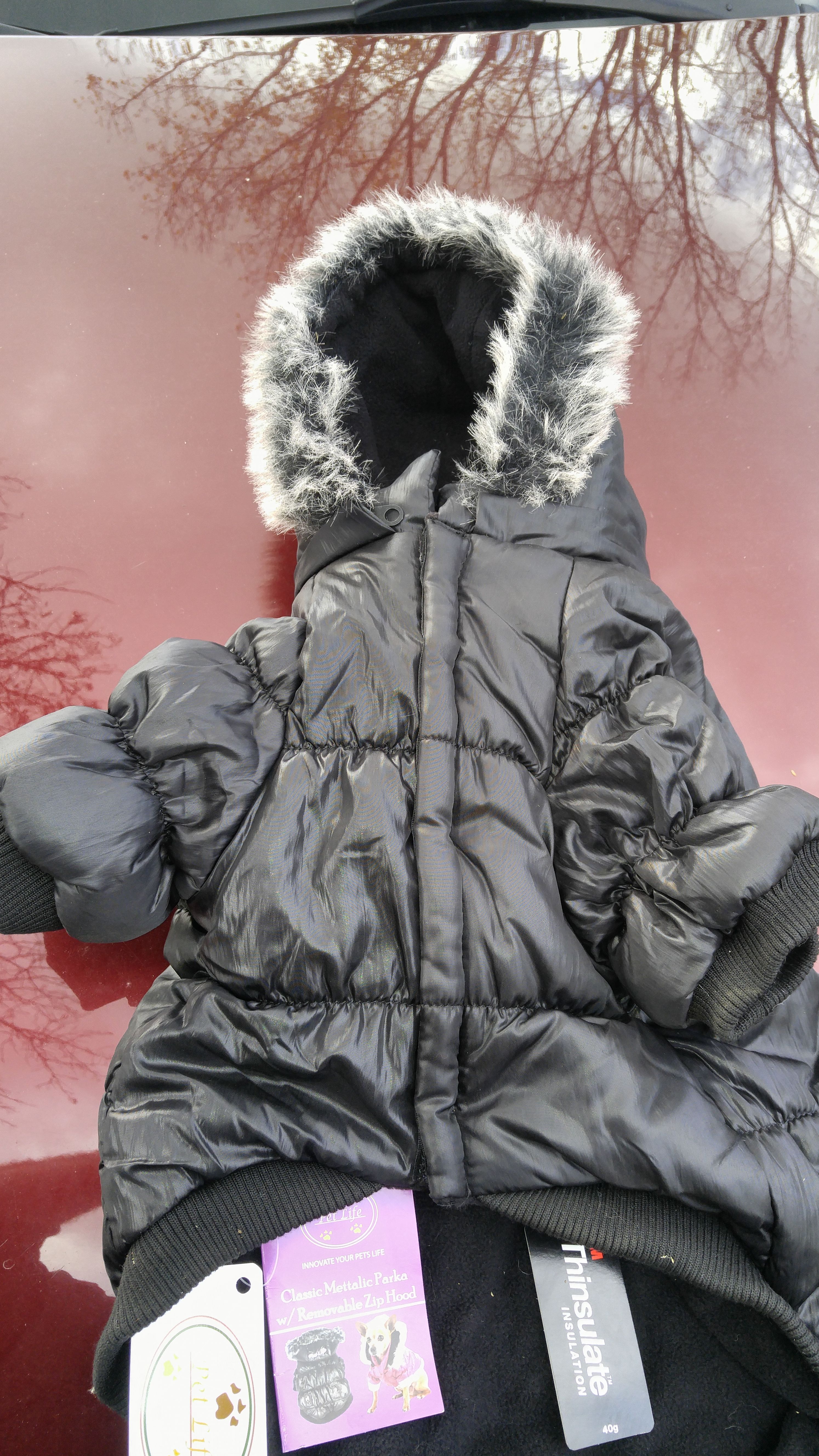 Large dog winter hoodie jacket