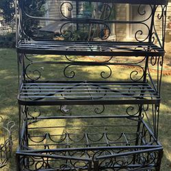 Iron Wine Bakers Rack