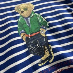 Ralph Lauren- POLO BEAR GRAPHIC STRIPED FLEECE SWEATSHIRT
