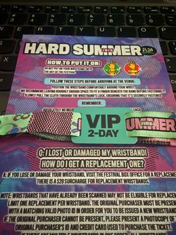 One 2-Day VIP Hard Summer 2026 August 1+2 at Sofi Stadium