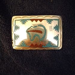 Native Navajo Sterling Belt Buckle With Turquoise“The Heartline is a symbol of what you’ve learned from the world that you’ve taken into your heart