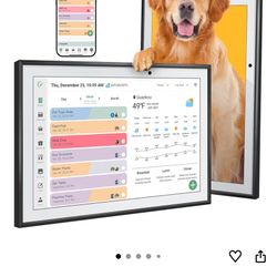 New Digital Calendar 10.1 Inch Smart Electronic Family Planner with Chore Chart Display, IPS HD Touch Screen with WiFi App Control, Share Photos, Vide