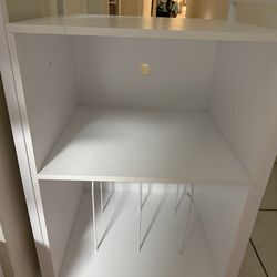 White Record player/record storage