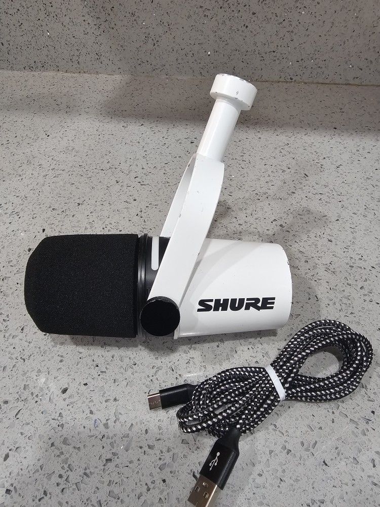 Shure MV7+ USB/XLR Hybrid Microphone for Podcasting, Recording, Live Streaming & Gaming, Built-in Headphone Output