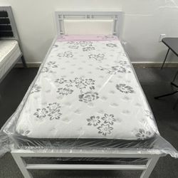 Cama Personal Con Colchon ,Twin Size Bed With Mattress 